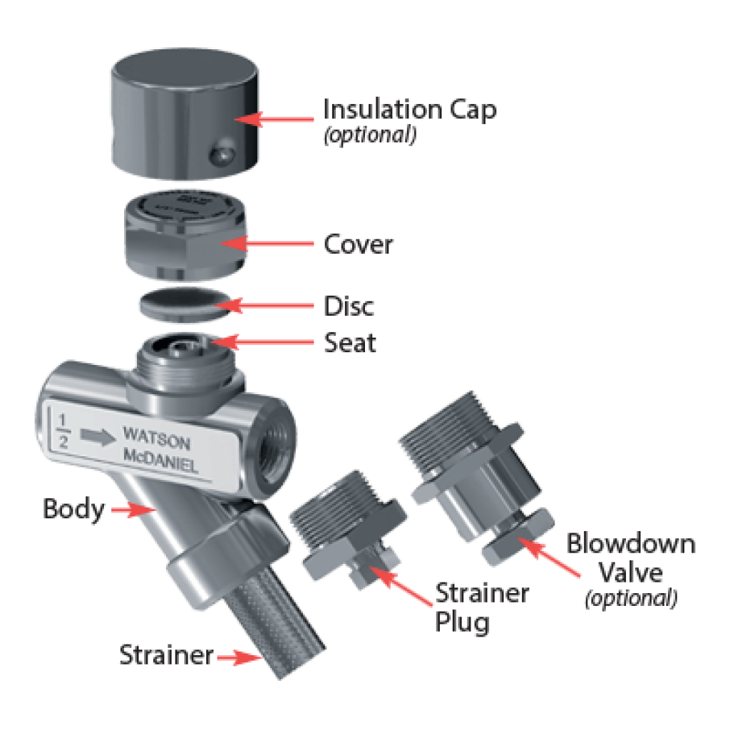 TD600S NonRepairable with Strainer Steam Traps