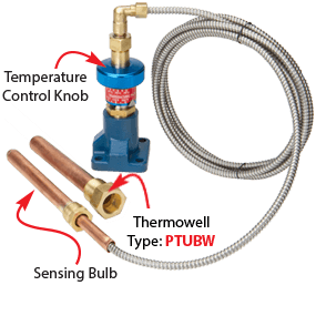 PT Temperature Pilot With Copper Bulb and Thermowell