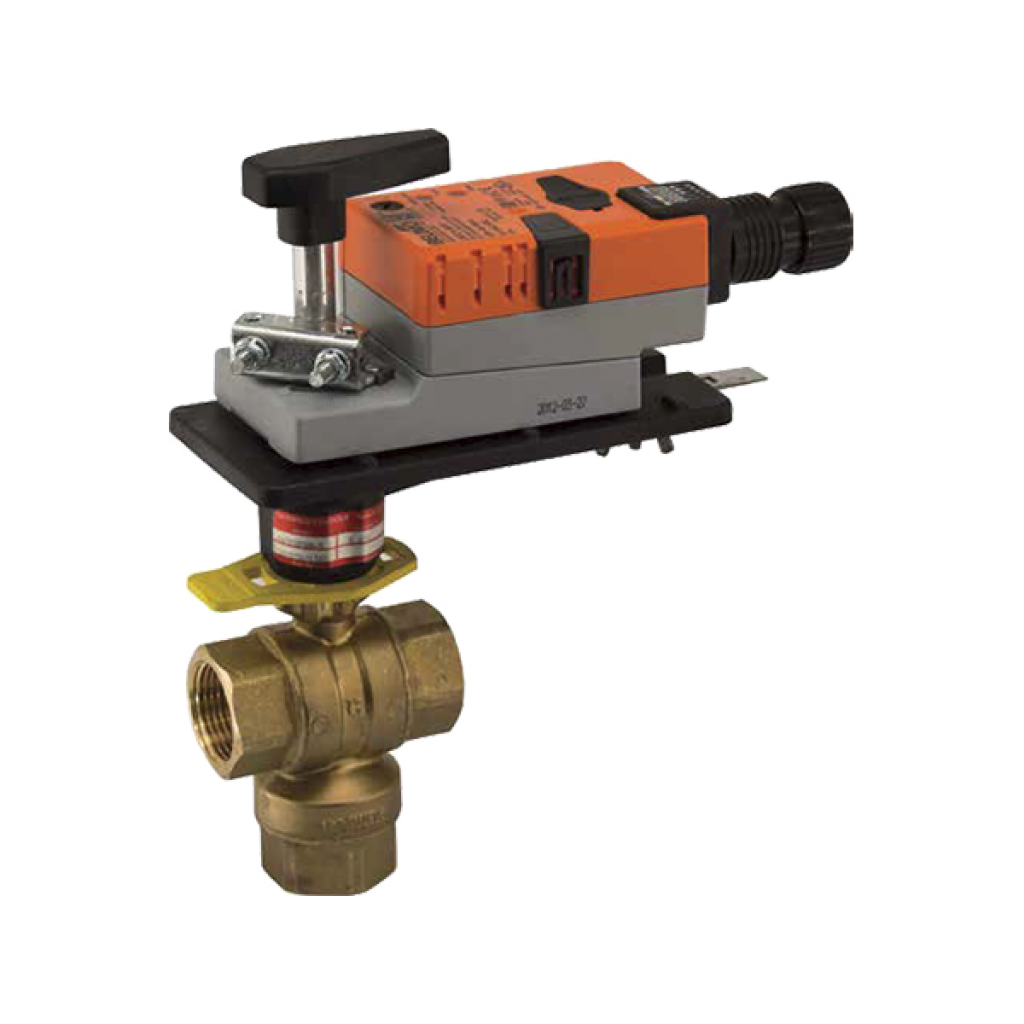 3 Way Unimizer Ball Valve with Modulating Belimo Actuator