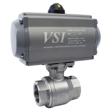 2 Piece Full Port Ball Valve with Pneumatic Actuator