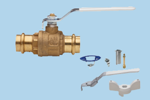 Lead Free Brass Ball Valve with Euro-Press Connections Full Port