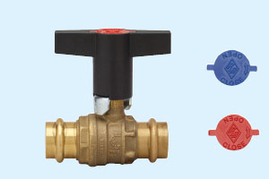 Lead Free Brass Ball Valve with Euro-Press Connections Vapor Barrier