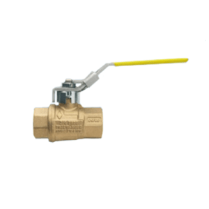 Commercial Brass FNPT Threaded Ball Valve with Latch Lock Handle