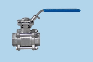 3 Piece Stainless Steel Ball Valve with Locking Lever
