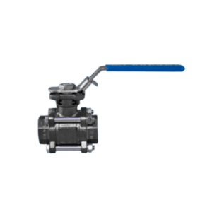 3 Piece Carbon Steel Ball Valve with Locking Lever