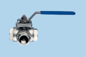 Direct Mount 3 Way Stainless Steel CF8M Ball Valve