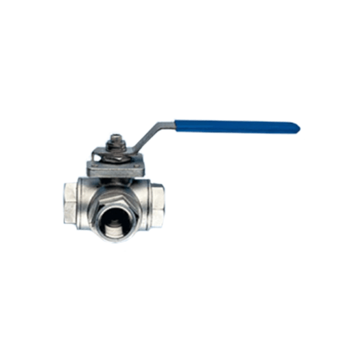 Direct Mount 3 Way Stainless Steel CF8M Ball Valve
