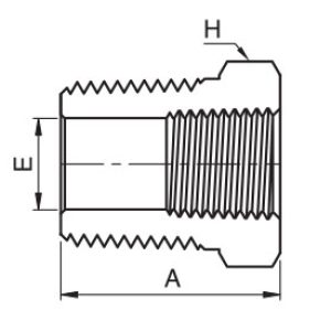 IRHB Reducing Hex Bushing Pipe Fittings Dimensions