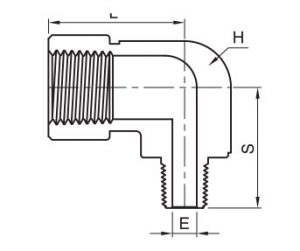 IRSE Reducing Street Elbow Pipe Fittings Dimensions