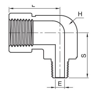 IRSE Reducing Street Elbow Pipe Fittings Dimensions