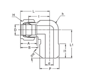 Male Pipe Weld Elbow Connectors Dimensions