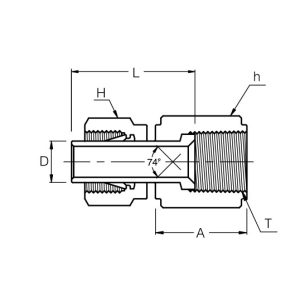 SAF Female Joint AN Flare Tubes Dimensions
