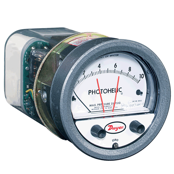 Series A3000 Photohelic Pressure Switch/Gauge
