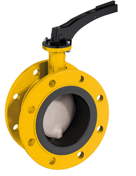 Double Flanged Resilient Seated Butterfly Gas Valve