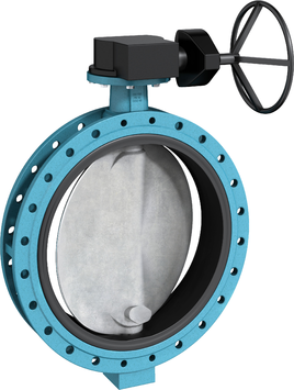Double Flanged Resilient Seated Butterfly Heavy Duty Valve