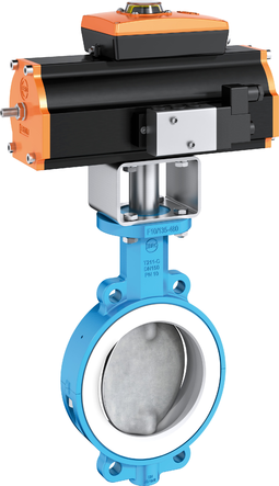 PTFE-Lined Wafer Butterfly Valve for Toxic Media