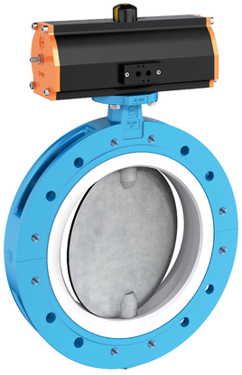 PTFE-Lined Butterfly Valve for the Chemical Industry