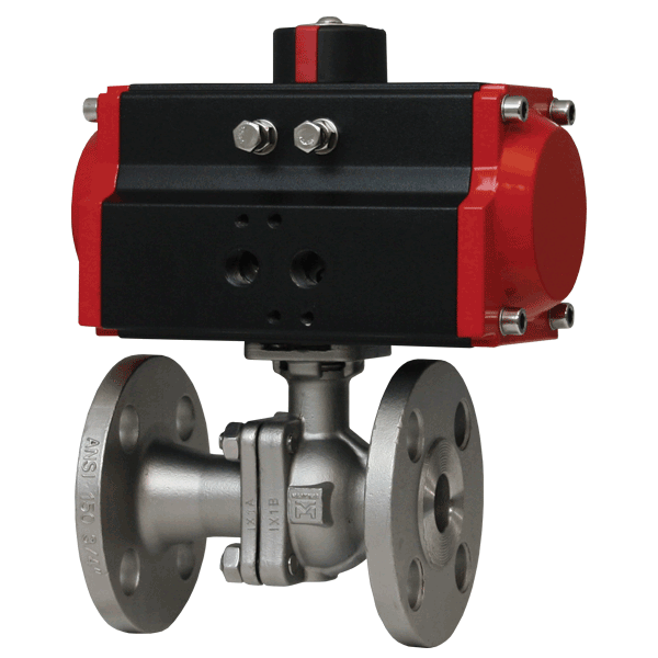 2-Piece Flanged Stainless Steel V-Ball Valve