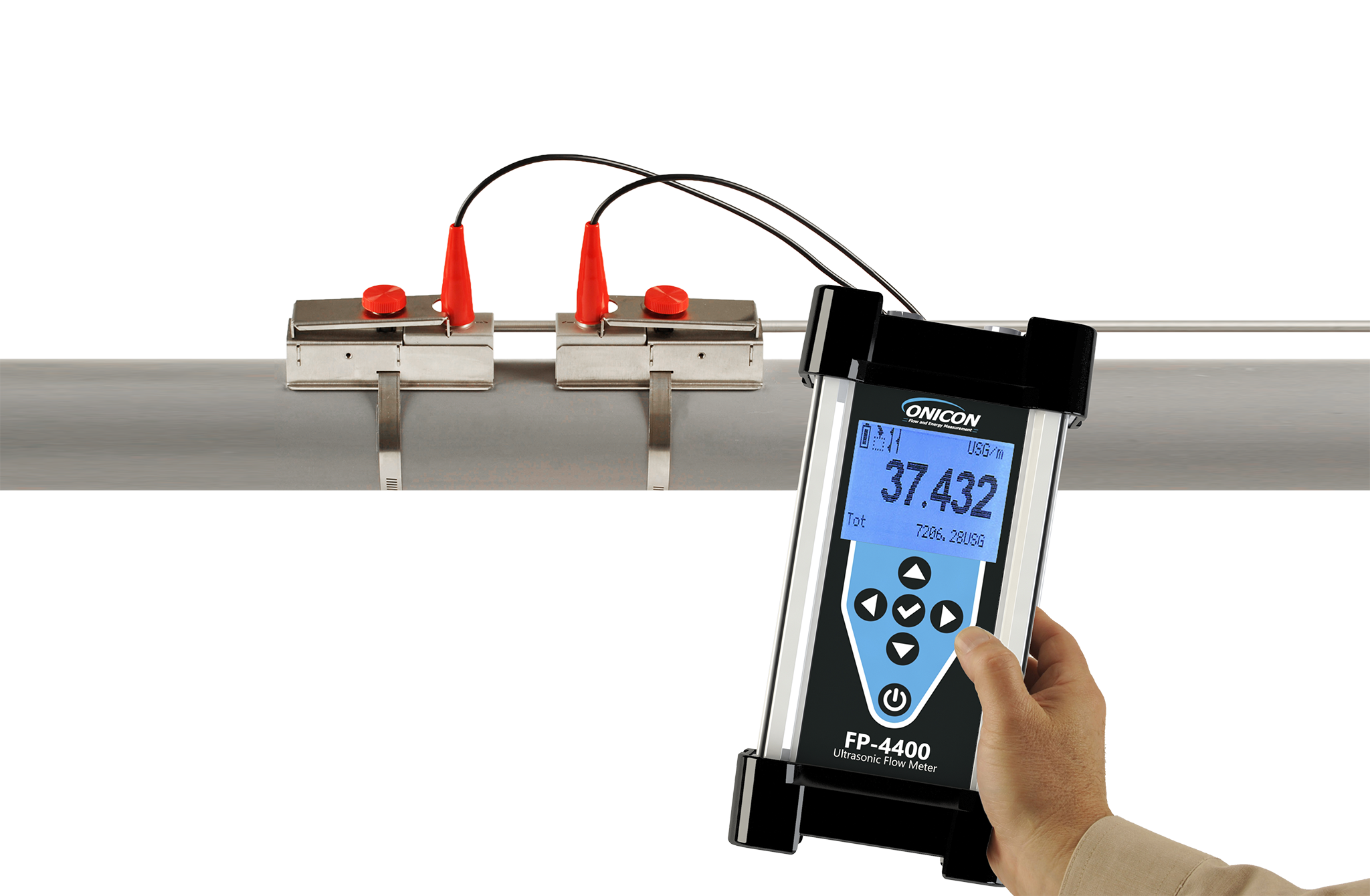 FP-4400 Portable Clamp-On Ultrasonic Flow Meter