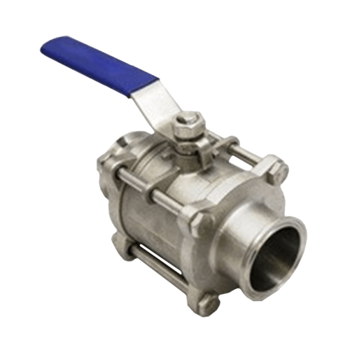 Three Piece Non-Encapsulated Clamp Ball Valve